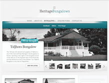 Tablet Screenshot of heritagebungalows.com